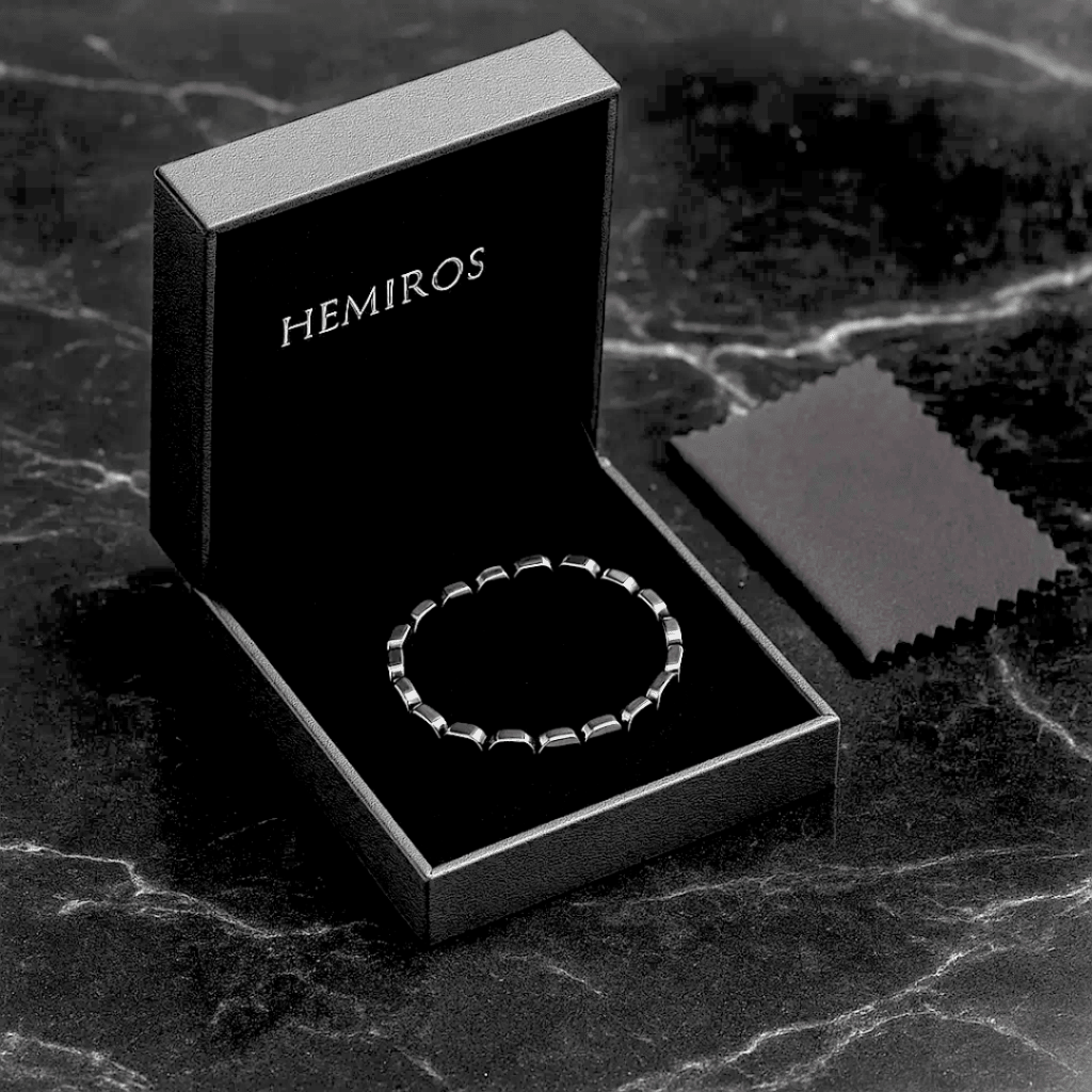 Pulsera de Hematita que Activa Tu Fuerza Interior, Energía Masculina y Presencia Magnética