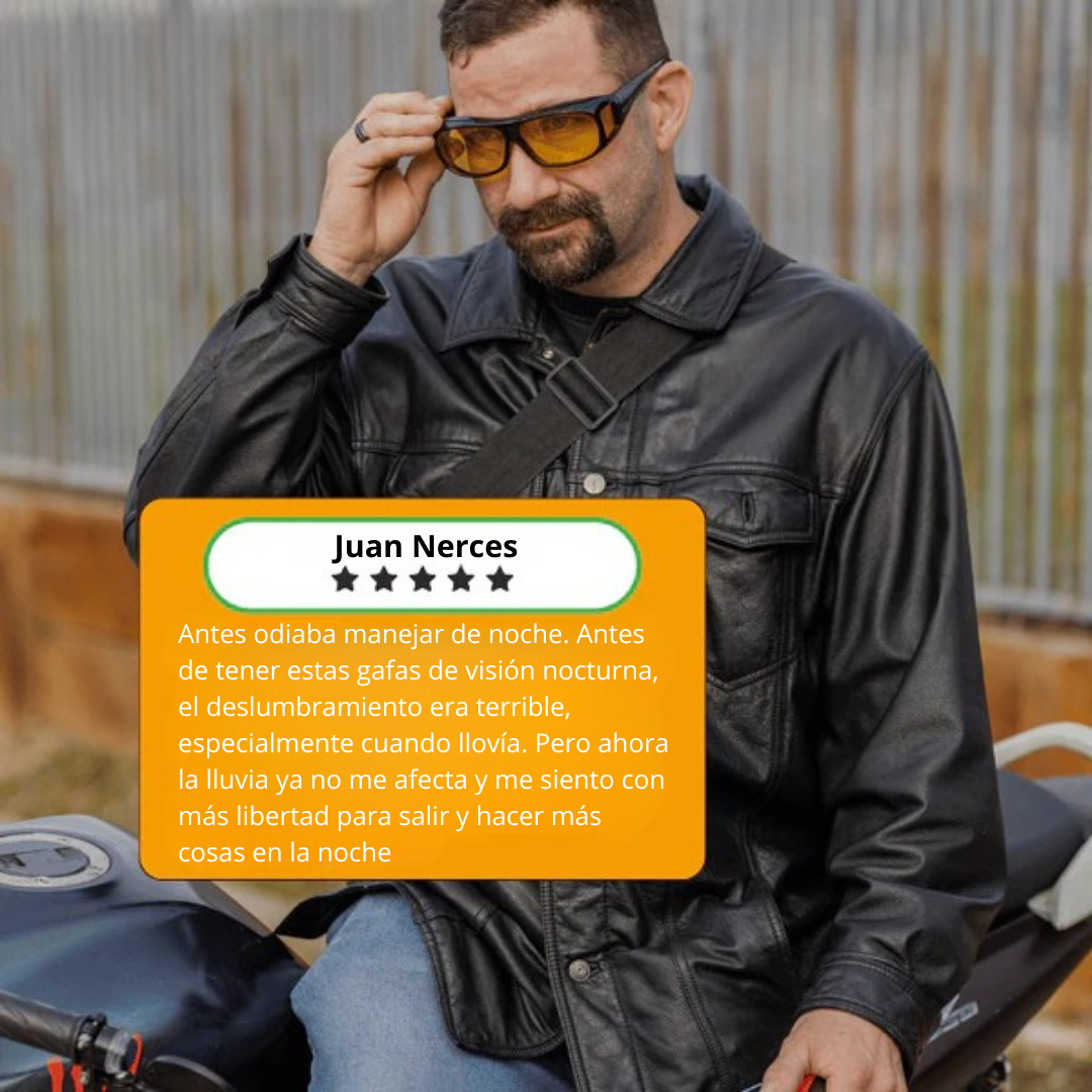 Night Vision Pro™ | Lentes Anti-Deslumbramiento para Conducir de Noche (Carro y Moto)