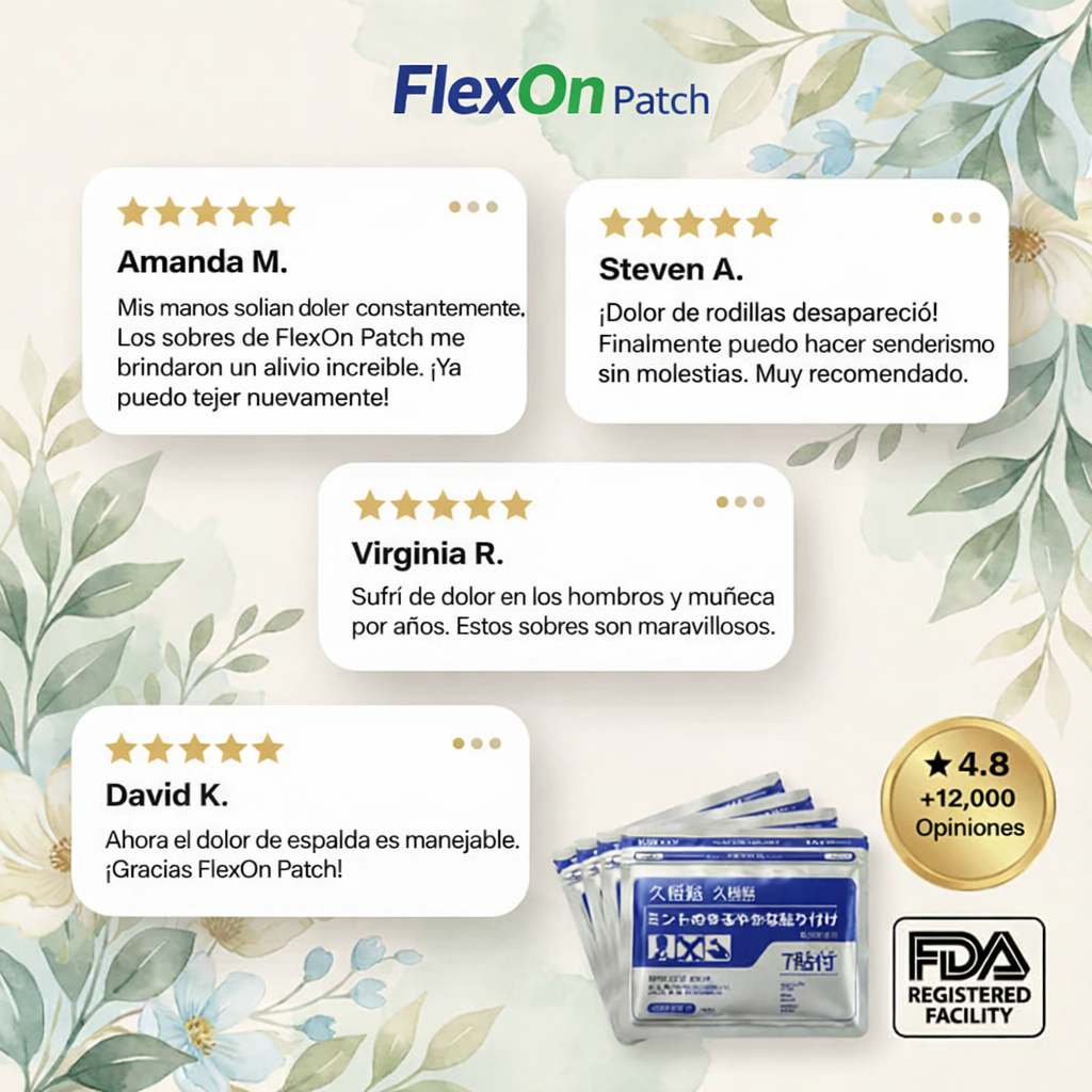 FlexOn Patch™ | Parche Japonés para Aliviar el Dolor Articular y Muscular