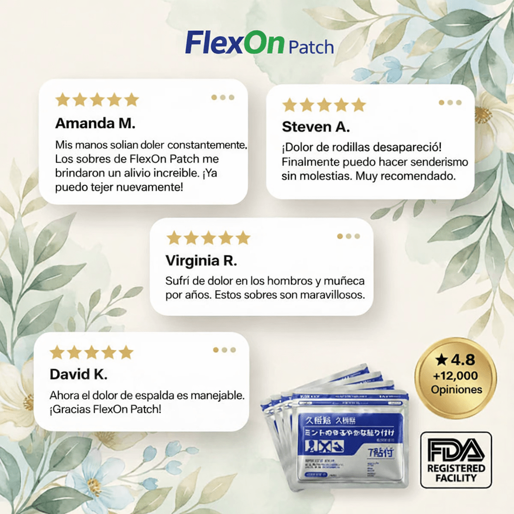 FlexOn Patch™ | Parche Japonés para Aliviar el Dolor Articular y Muscular