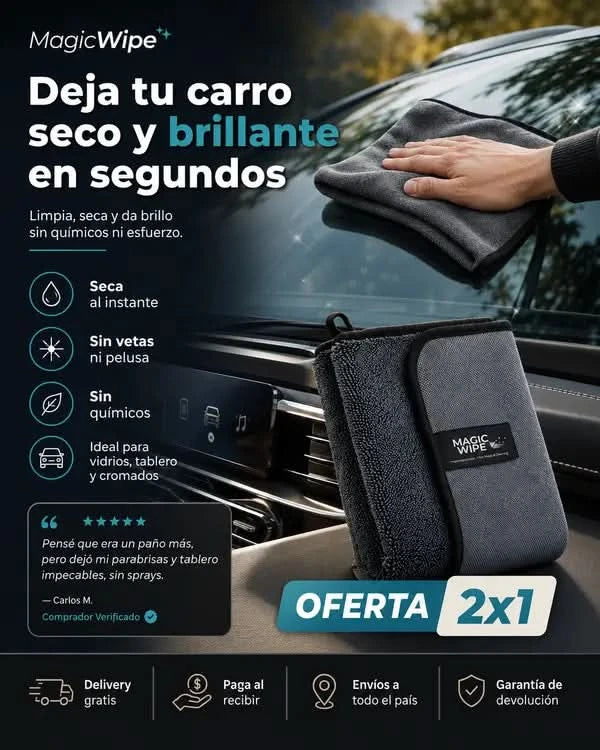 MagicWipe™ | Paño de Microfibra Súper Absorbente Para Carros