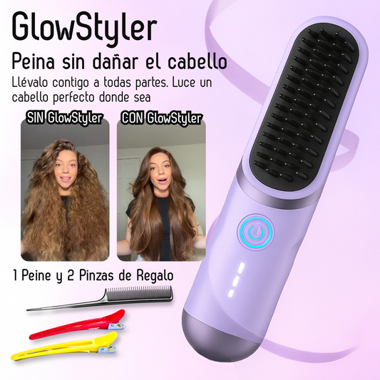 ✨ GlowStyler™ Inalámbrico— Transforma tu look en minutos. Llévalo contigo a todas partes. Luce un cabello perfecto donde sea  (Peine y 2 Pinzas de Regalo🎁)