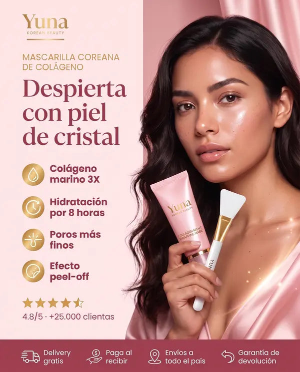 Yuna — Mascarilla de Colágeno de Noche (Peel-Off) | Despierta con Piel de Cristal