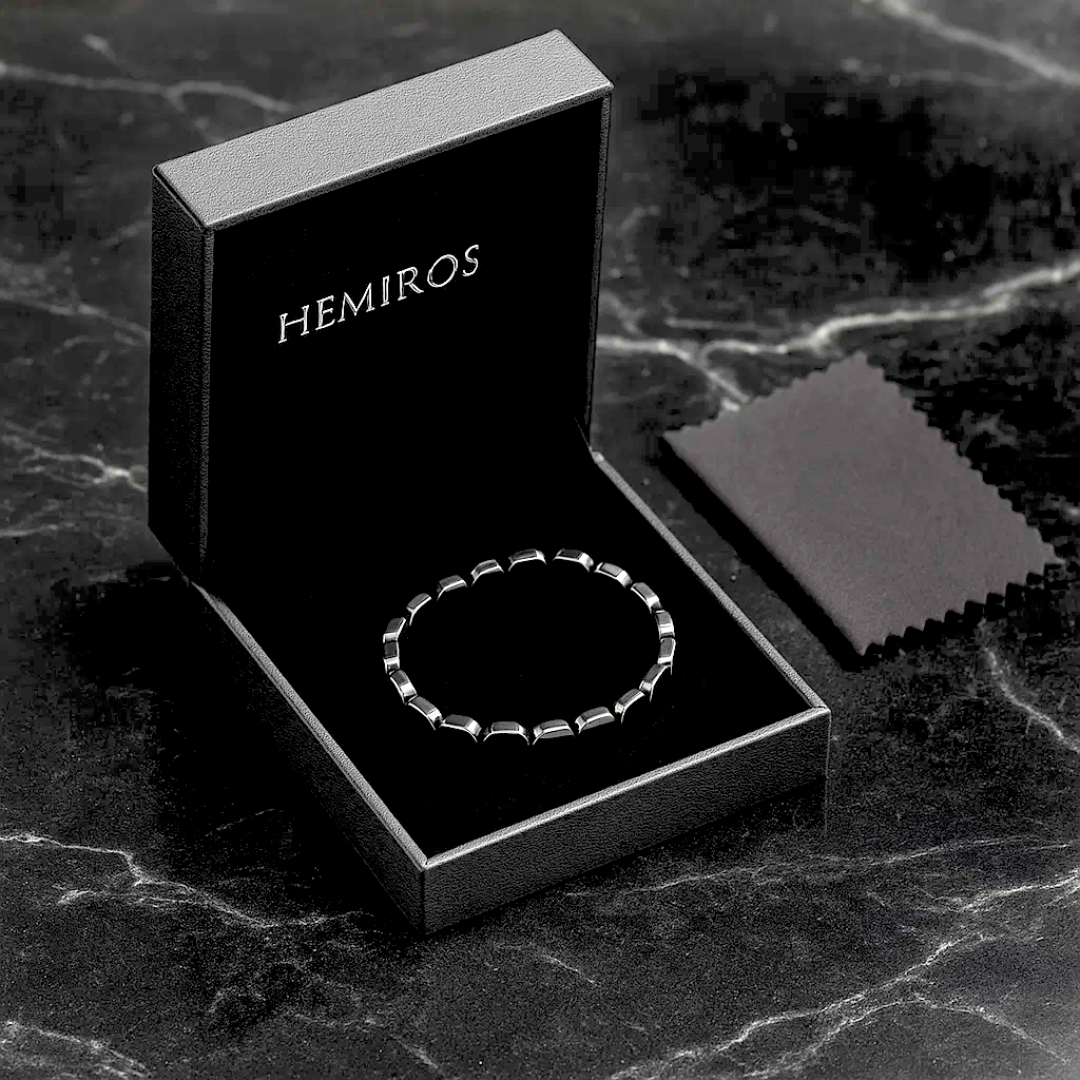 ◼️Hémiros - Pulsera de Hematita que Activa Tu Fuerza Interior, Energía Masculina y Presencia Magnética