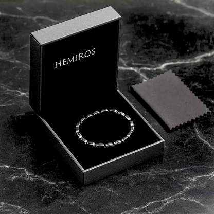 ◼️Hémiros - Pulsera de Hematita que Activa Tu Fuerza Interior, Energía Masculina y Presencia Magnética