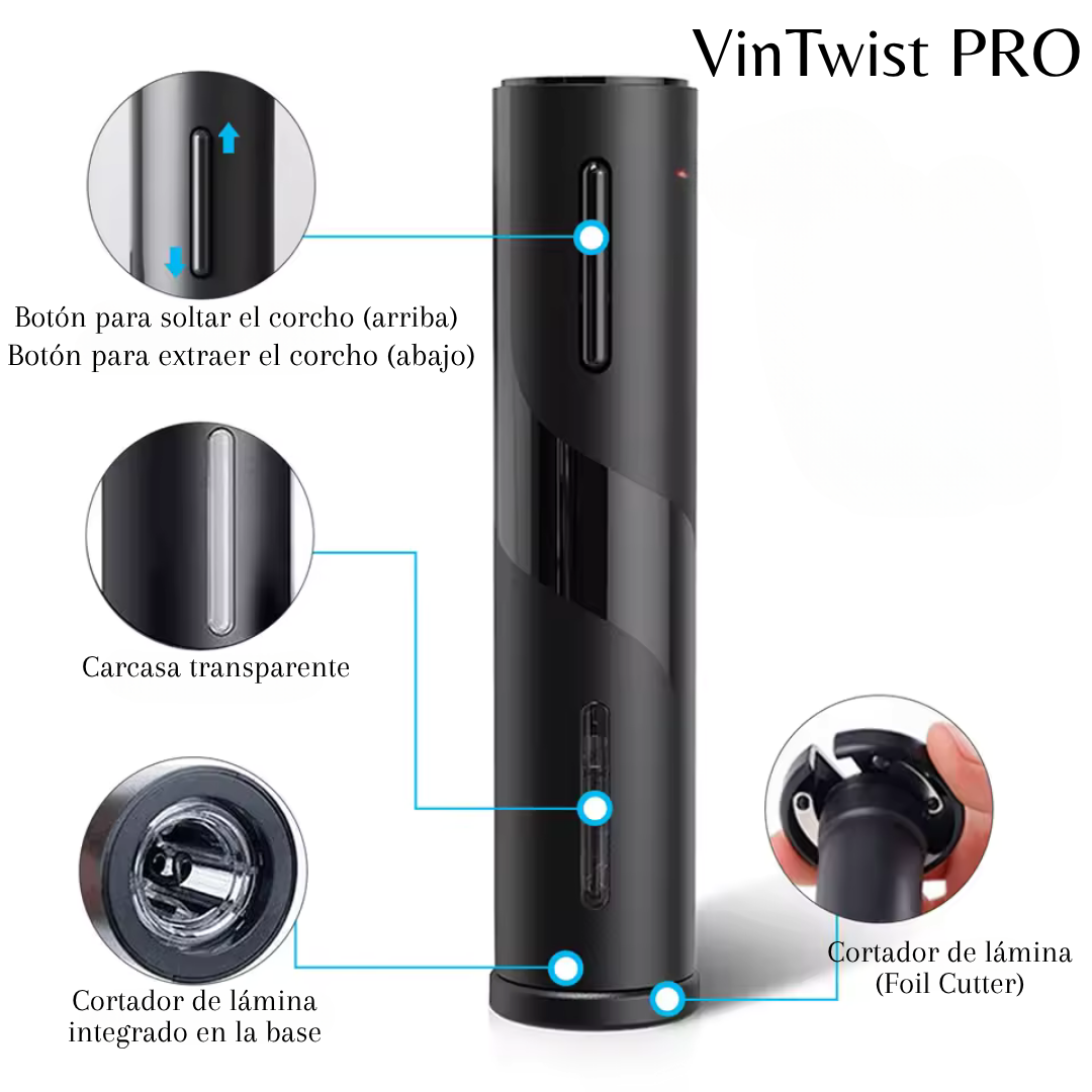 ⚡VinTwist Pro | SacaCorchos en segundos con solo un botón (Recargable)