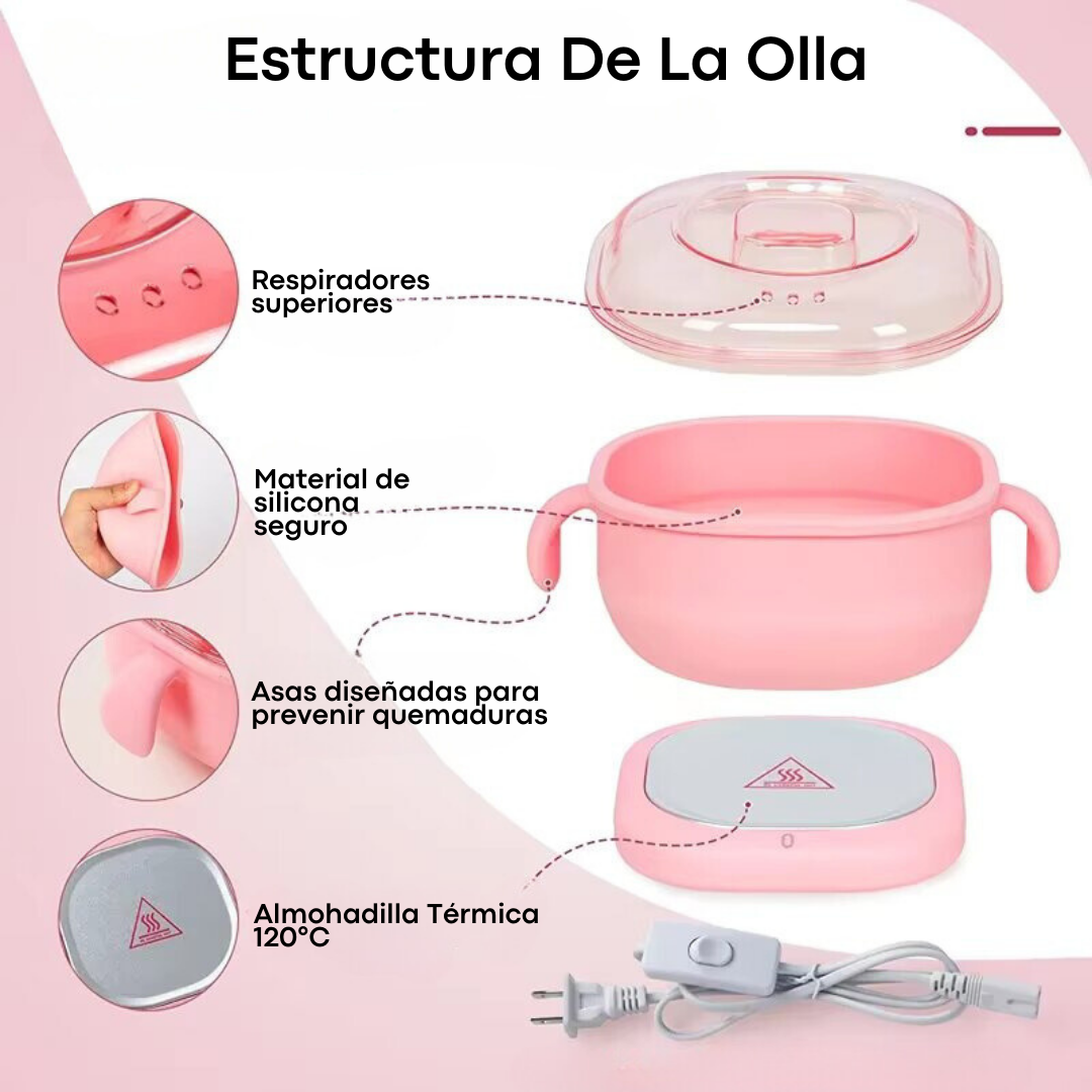 Olla De Silicona Para Depilación Plegable y Portátil