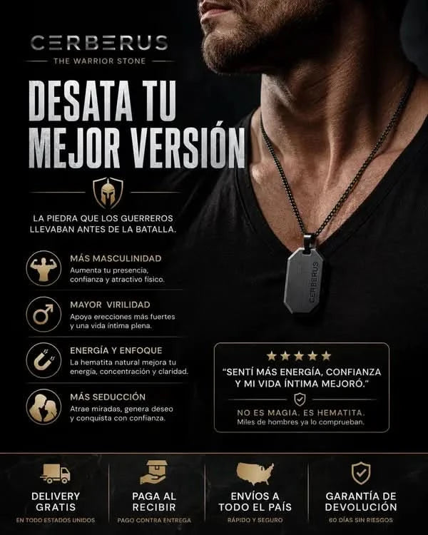 Cerberus™ | Collar de Hematita Negra para Hombre
