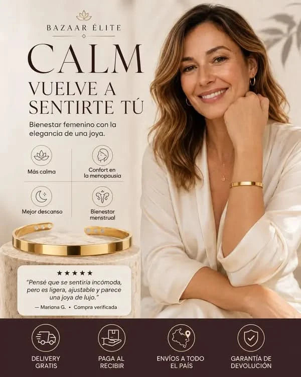 CALM™ | Pulsera Magnética de Bienestar Femenino