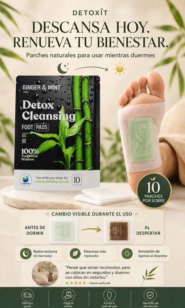 Detoxit™ – Parches Nocturnos de Bienestar para Pies