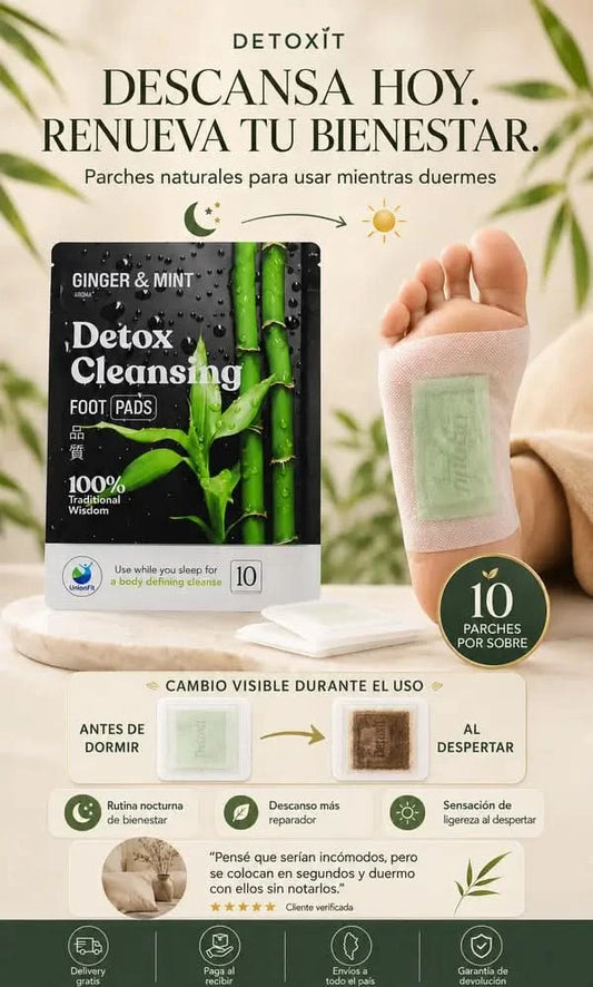 Detoxit™ – Parches Nocturnos de Bienestar para Pies