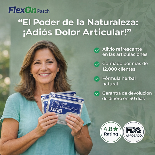 FlexOn Patch™ | Parche Japonés para Aliviar el Dolor Articular y Muscular