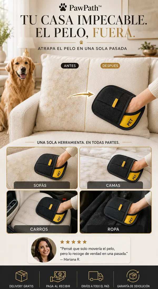 PawPath™ - Disfruta a tu mascota sin llenar toda la casa de pelos