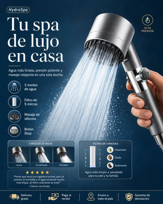 HydroSpa - La Regadera Inteligente que Transforma tu Ducha en Spa