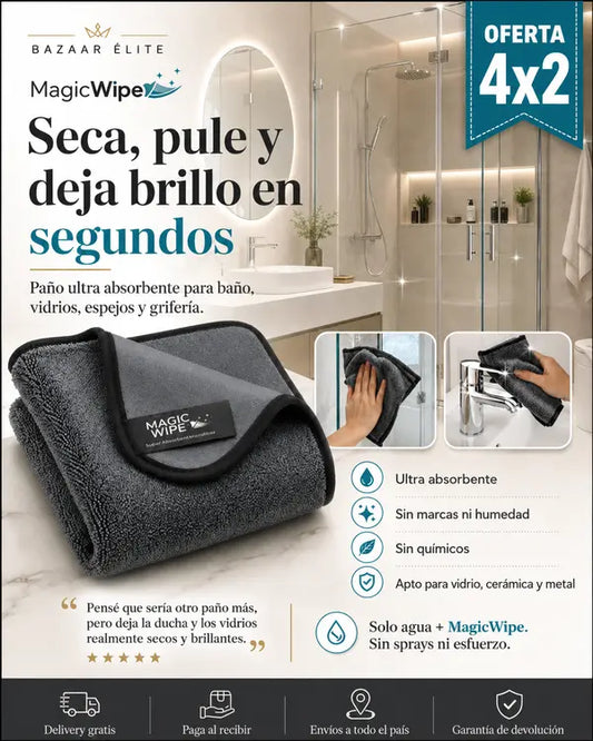 MagicWipe™ | Paño de Microfibra Súper Absorbente