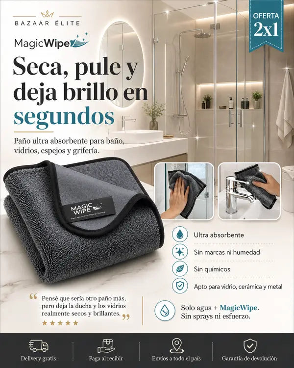 MagicWipe™ | Paño de Microfibra Súper Absorbente