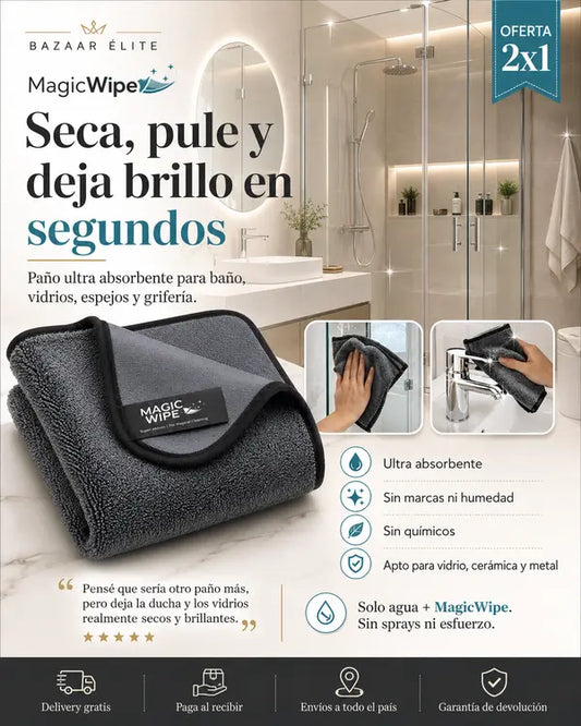 MagicWipe™ | Paño de Microfibra Súper Absorbente