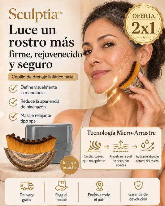 Sculptia™ | Cepillo de Contorno Facial - Desinflama, relaja y redefine tu rostro (OFERTA 2x1)