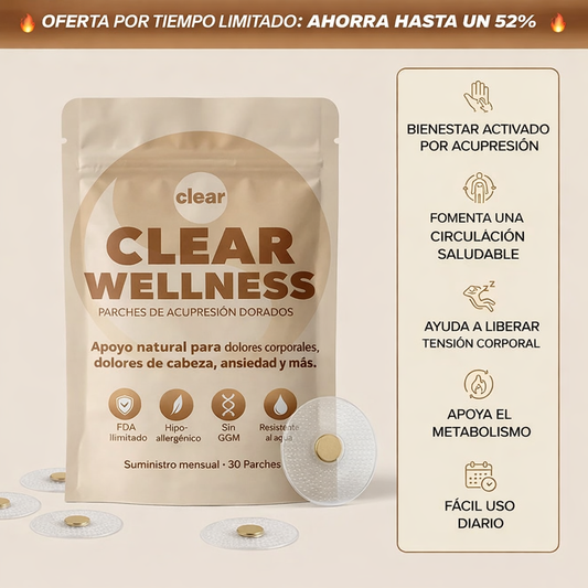 Clear Wellness - Parches Magnéticos de Acupresión para Bienestar, Descanso y Alivio Diario
