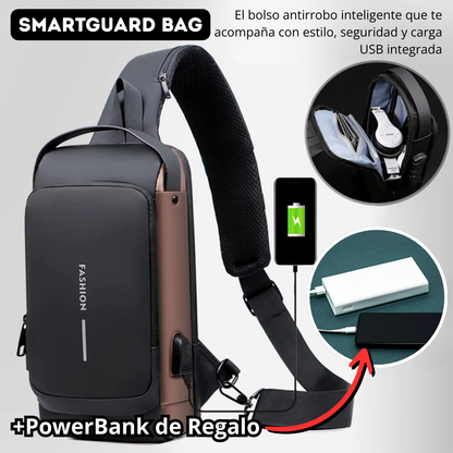 🔐 SmartGuard Bag: Protección, Estilo y Energía para Acompañarte en Cada Paso + PowerBank de Regalo de 10.000Mah
